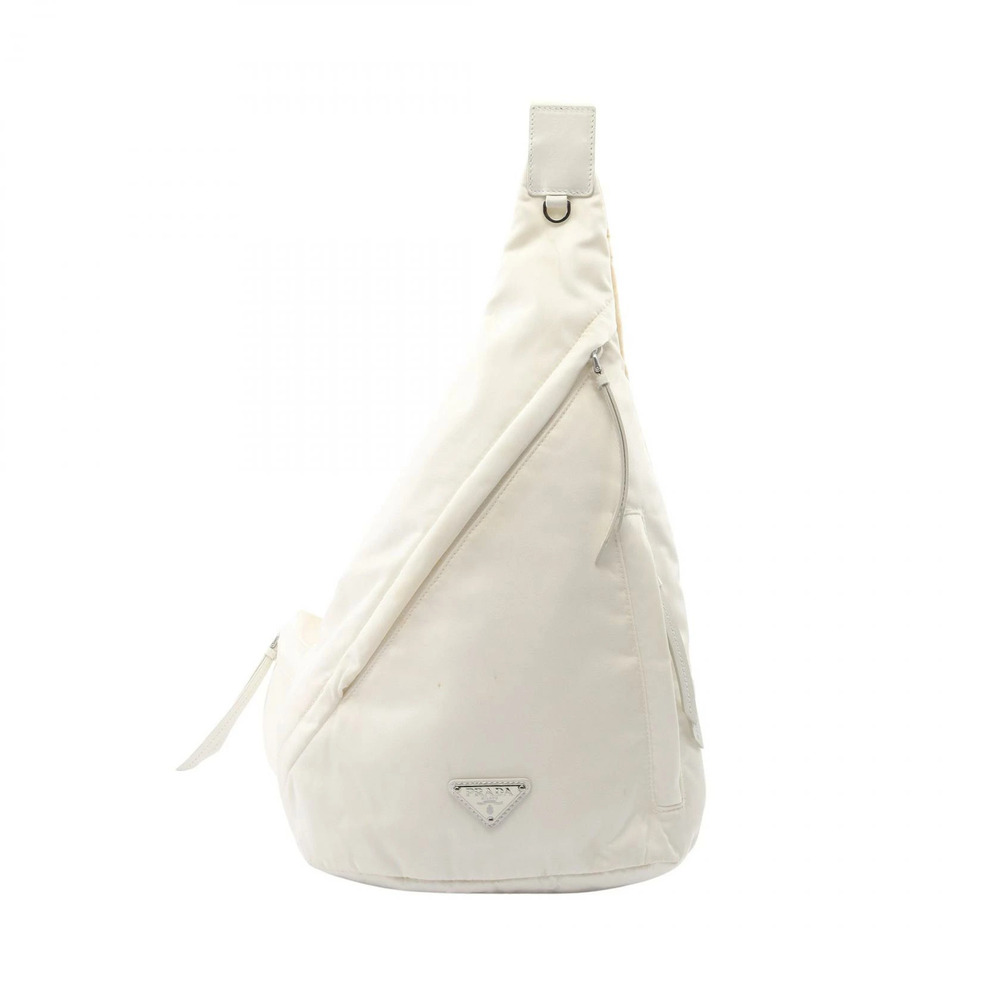 Prada Re Waist Bag Body Leather White